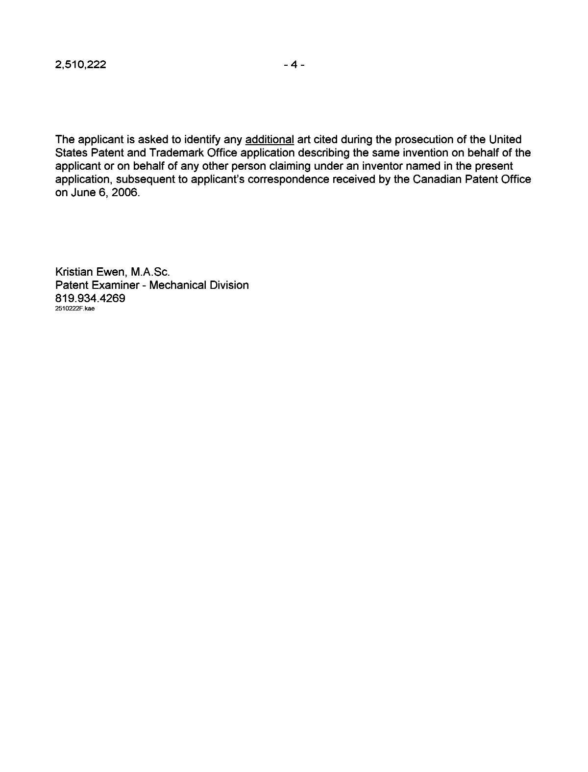 Document de brevet canadien 2510222. Poursuite-Amendment 20060713. Image 4 de 4