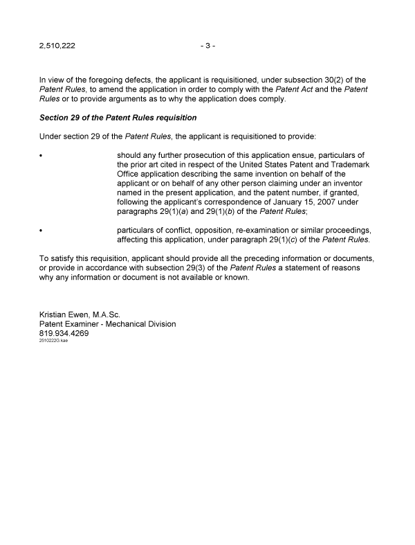 Canadian Patent Document 2510222. Prosecution-Amendment 20070405. Image 3 of 3