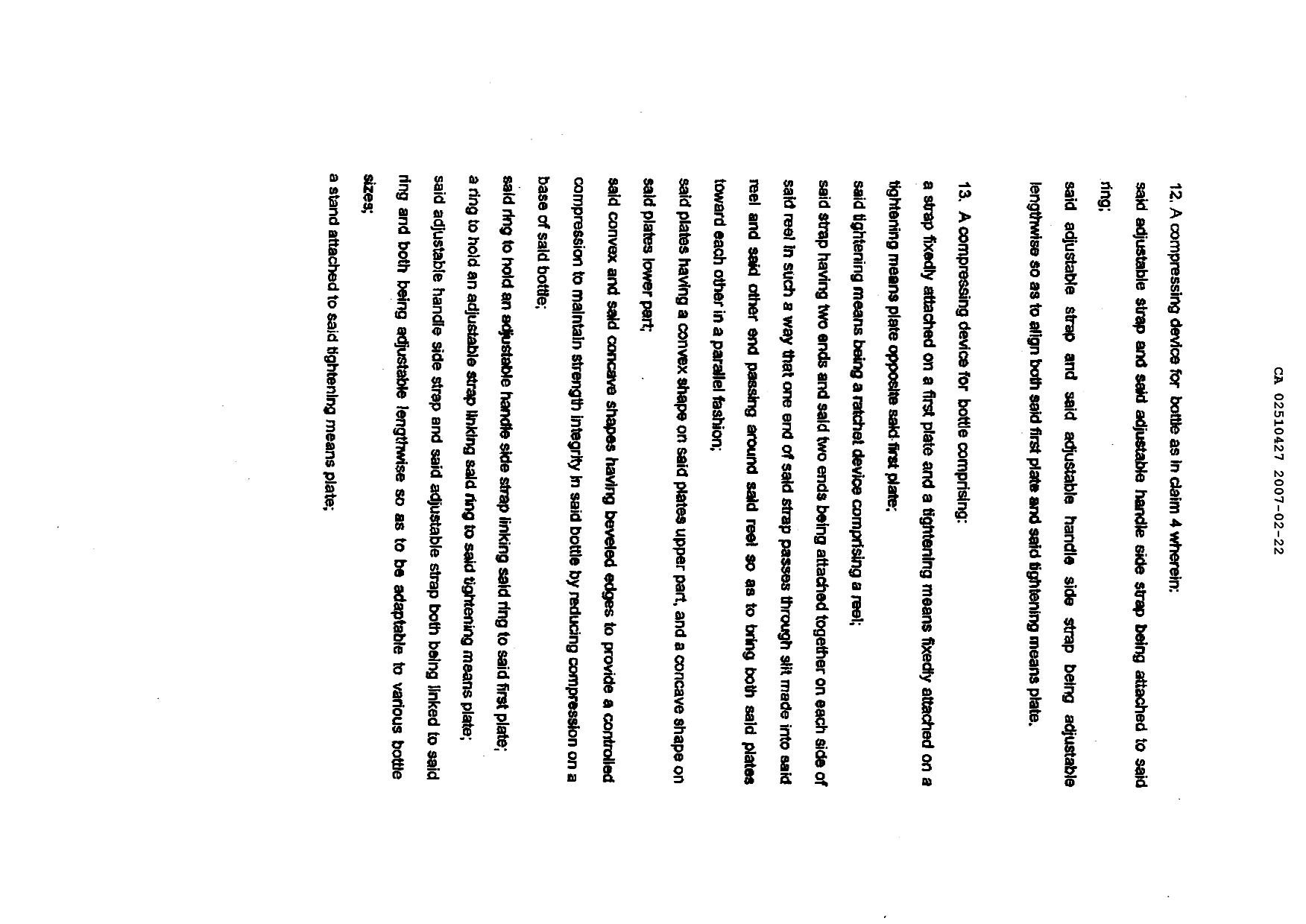 Document de brevet canadien 2510427. Revendications 20061222. Image 3 de 4
