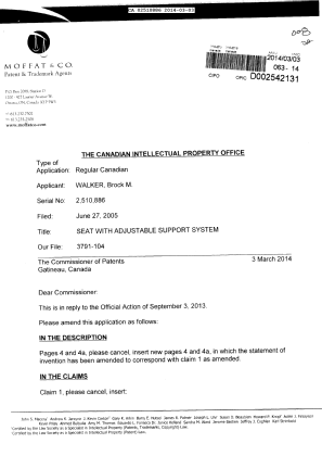 Document de brevet canadien 2510886. Poursuite-Amendment 20140303. Image 1 de 7
