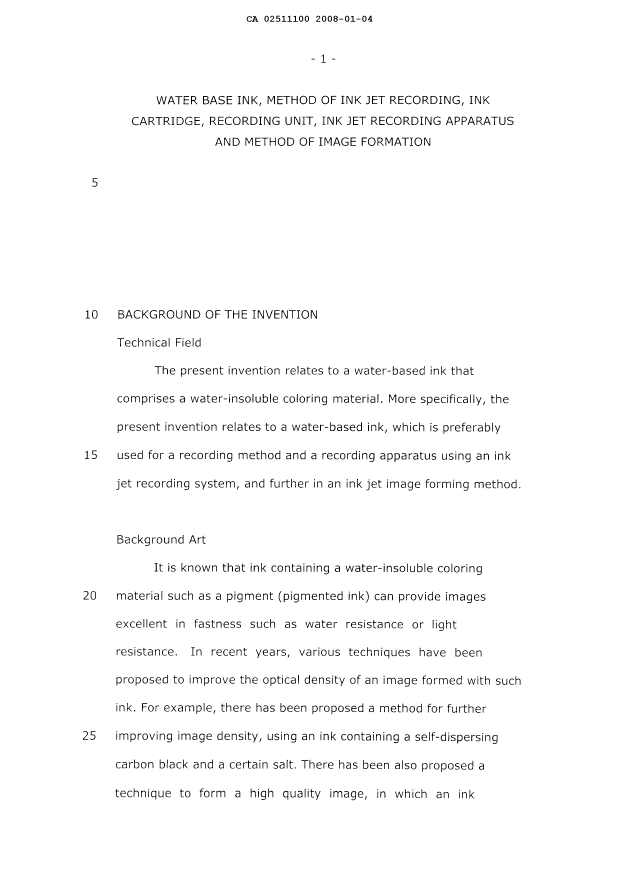 Document de brevet canadien 2511100. Description 20080104. Image 1 de 120