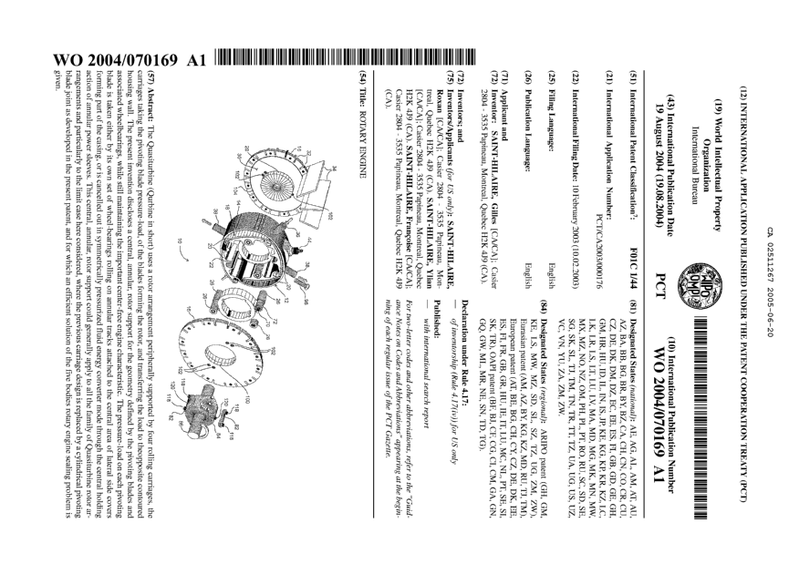 Document de brevet canadien 2511267. Abrégé 20050620. Image 1 de 1