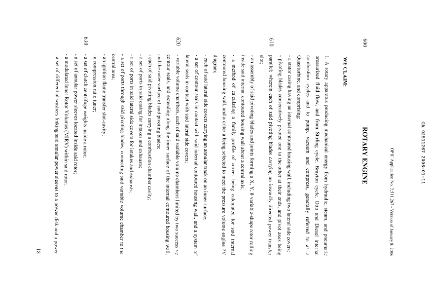Document de brevet canadien 2511267. Revendications 20060111. Image 1 de 11