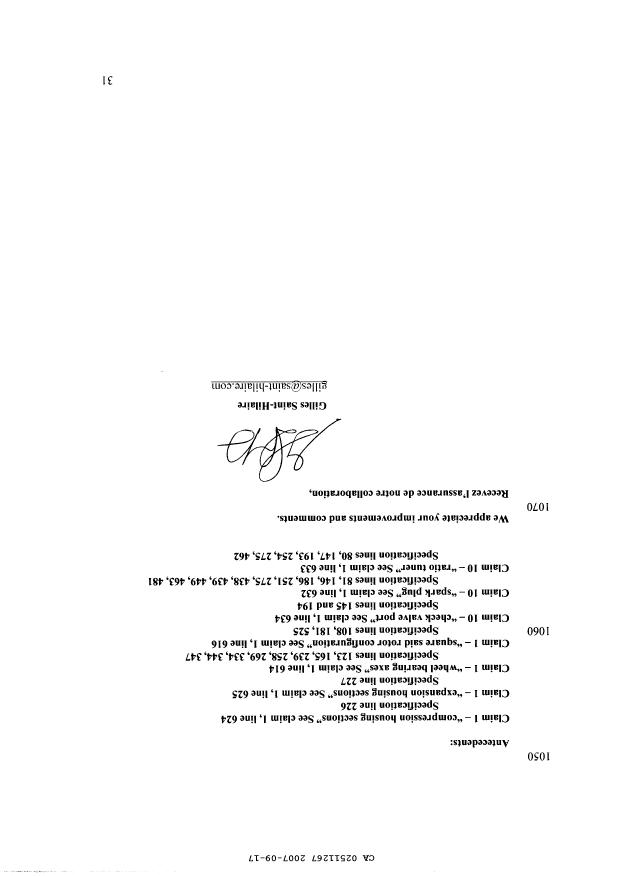 Canadian Patent Document 2511267. Prosecution-Amendment 20061217. Image 2 of 31
