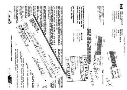 Document de brevet canadien 2511267. Taxes 20131202. Image 1 de 1
