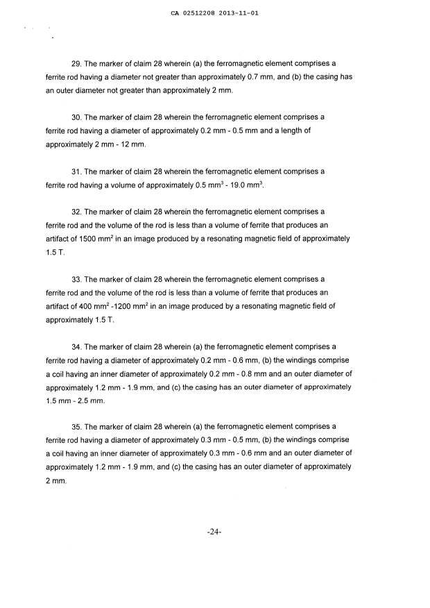 Document de brevet canadien 2512208. Revendications 20131101. Image 6 de 6