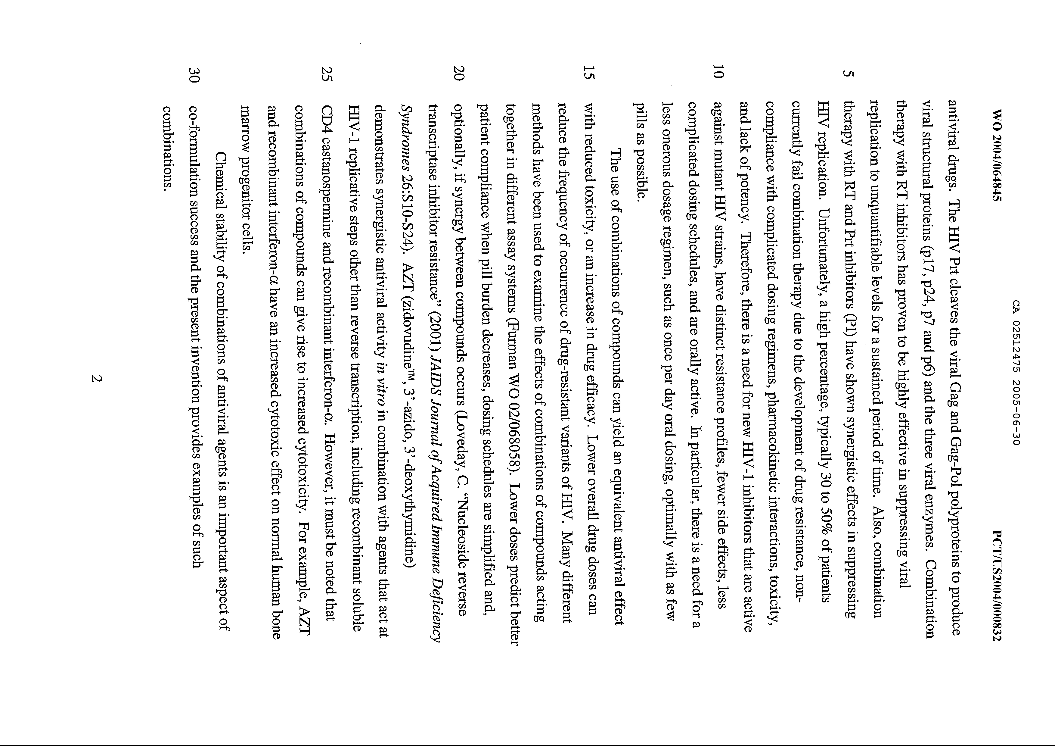 Document de brevet canadien 2512475. Description 20051213. Image 2 de 49