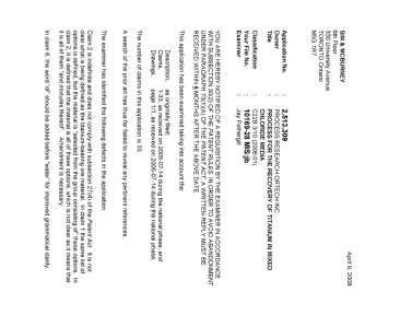 Canadian Patent Document 2513309. Prosecution-Amendment 20080409. Image 1 of 2