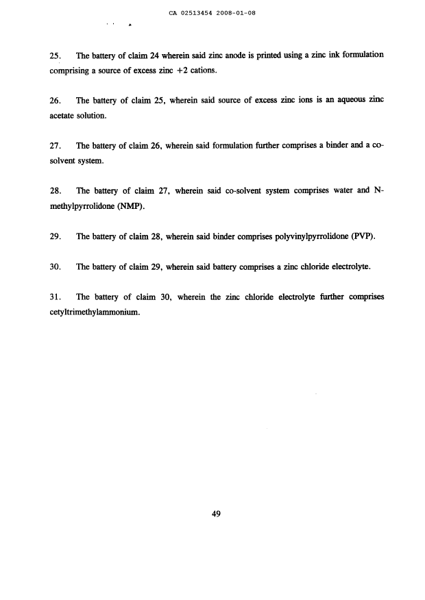 Document de brevet canadien 2513454. Revendications 20080108. Image 4 de 4