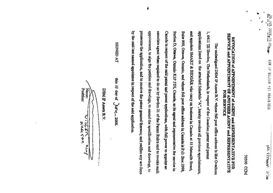 Canadian Patent Document 2513590. Correspondence 20080626. Image 2 of 3