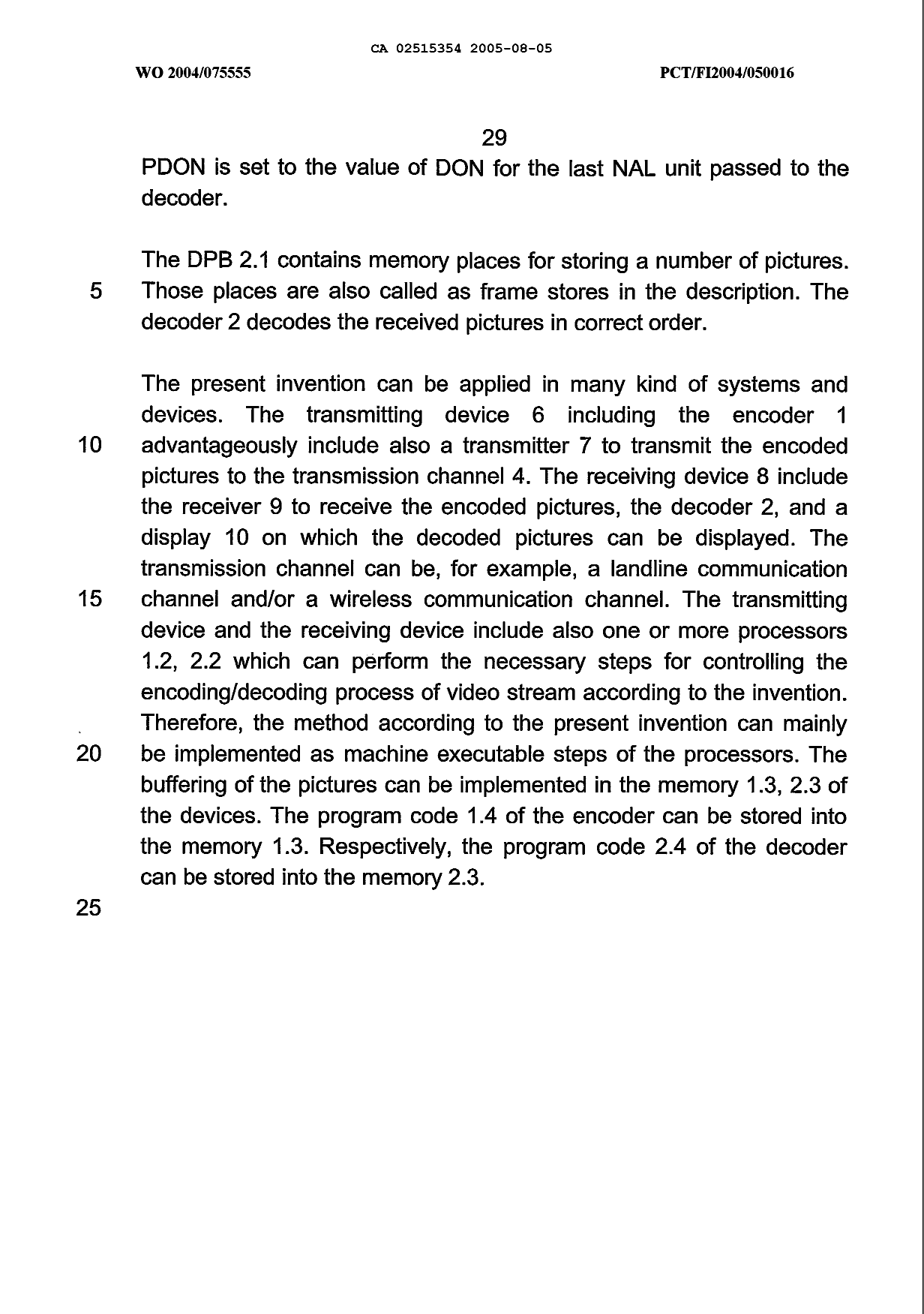 Canadian Patent Document 2515354. Description 20100114. Image 31 of 31