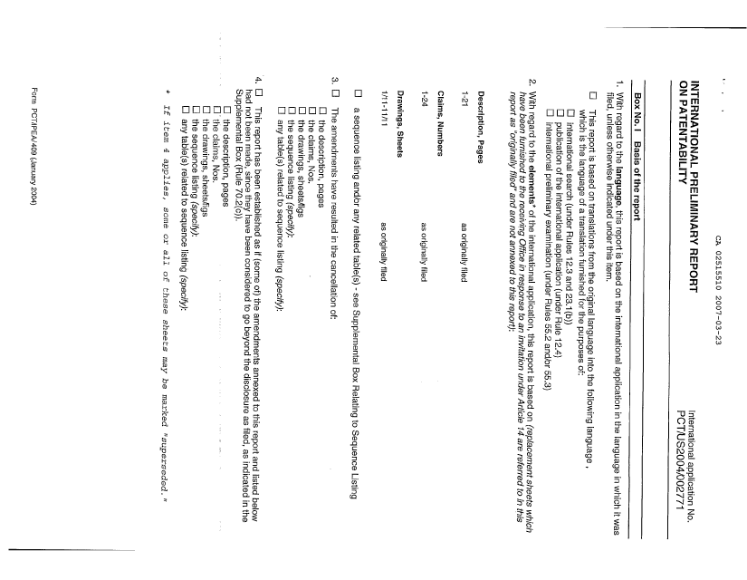 Canadian Patent Document 2515510. PCT 20070323. Image 2 of 7