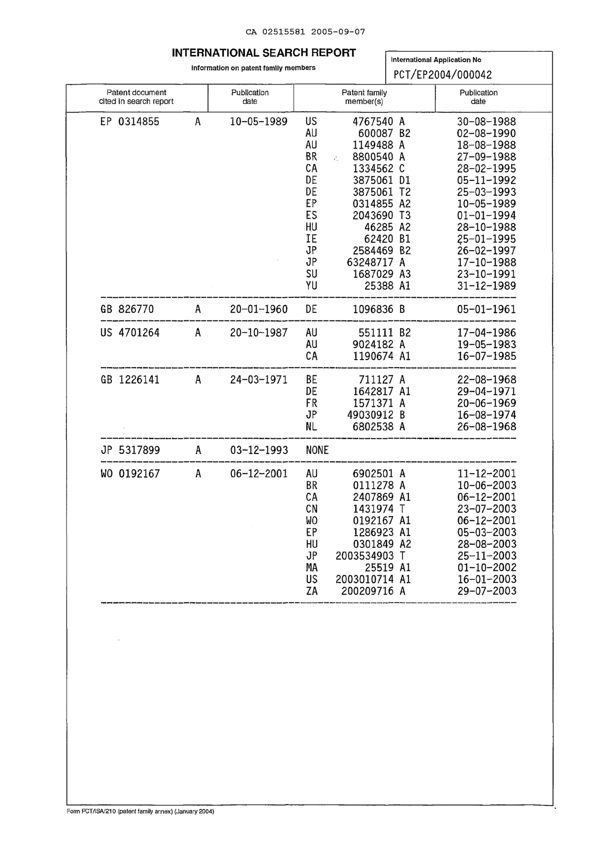 Document de brevet canadien 2515581. PCT 20041207. Image 3 de 3