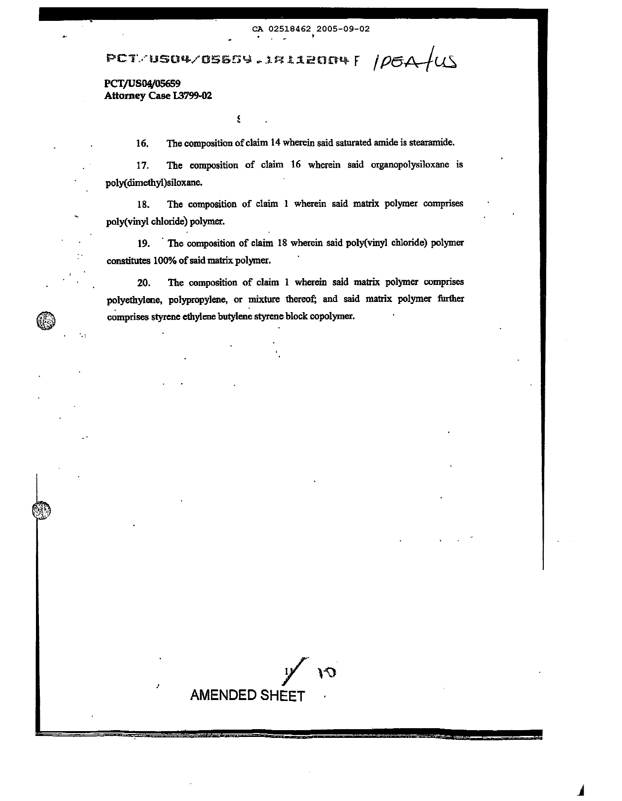 Canadian Patent Document 2518462. PCT 20050902. Image 8 of 8