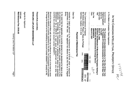 Document de brevet canadien 2518667. Taxes 20061209. Image 1 de 1