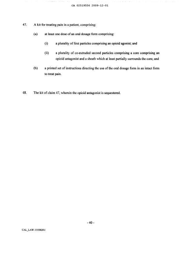 Document de brevet canadien 2519556. Poursuite-Amendment 20091201. Image 20 de 20