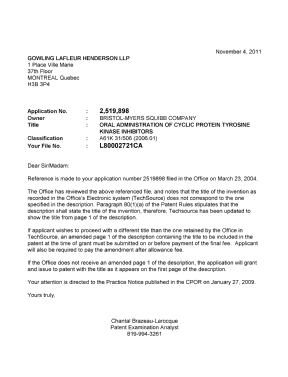 Canadian Patent Document 2519898. Correspondence 20111104. Image 1 of 1