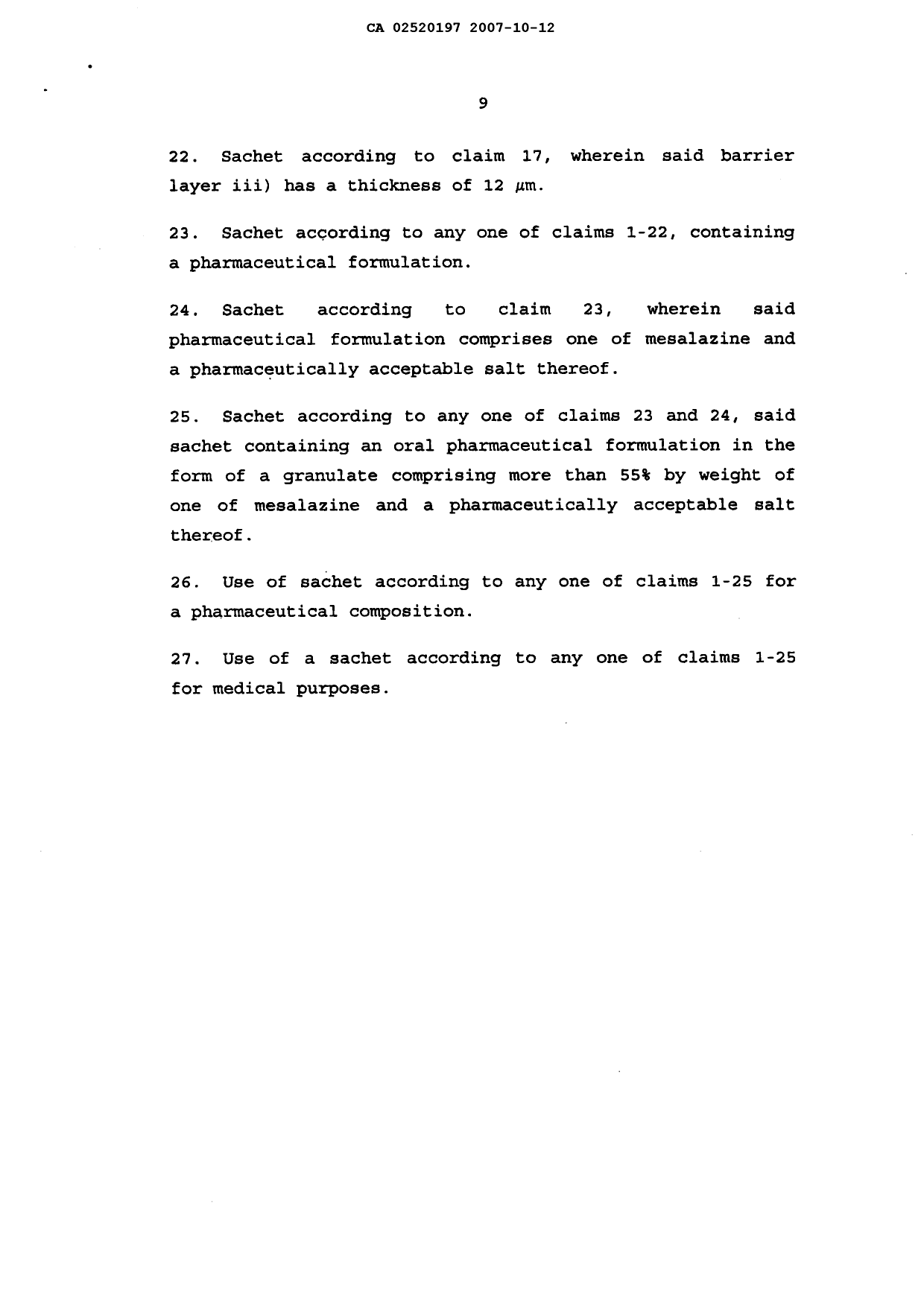 Canadian Patent Document 2520197. Prosecution-Amendment 20071012. Image 10 of 10