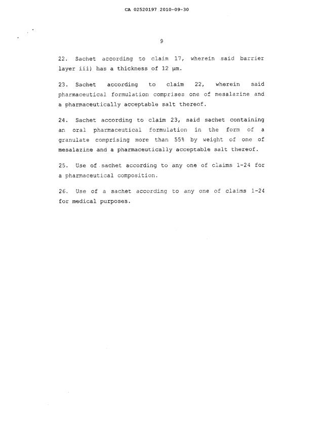 Document de brevet canadien 2520197. Poursuite-Amendment 20100930. Image 8 de 8