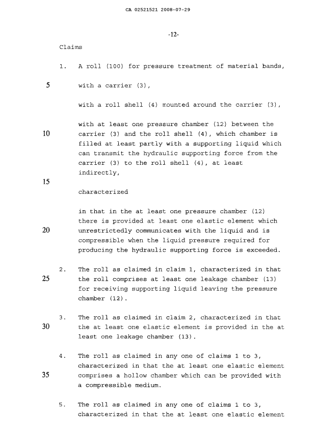 Document de brevet canadien 2521521. Revendications 20080729. Image 1 de 3