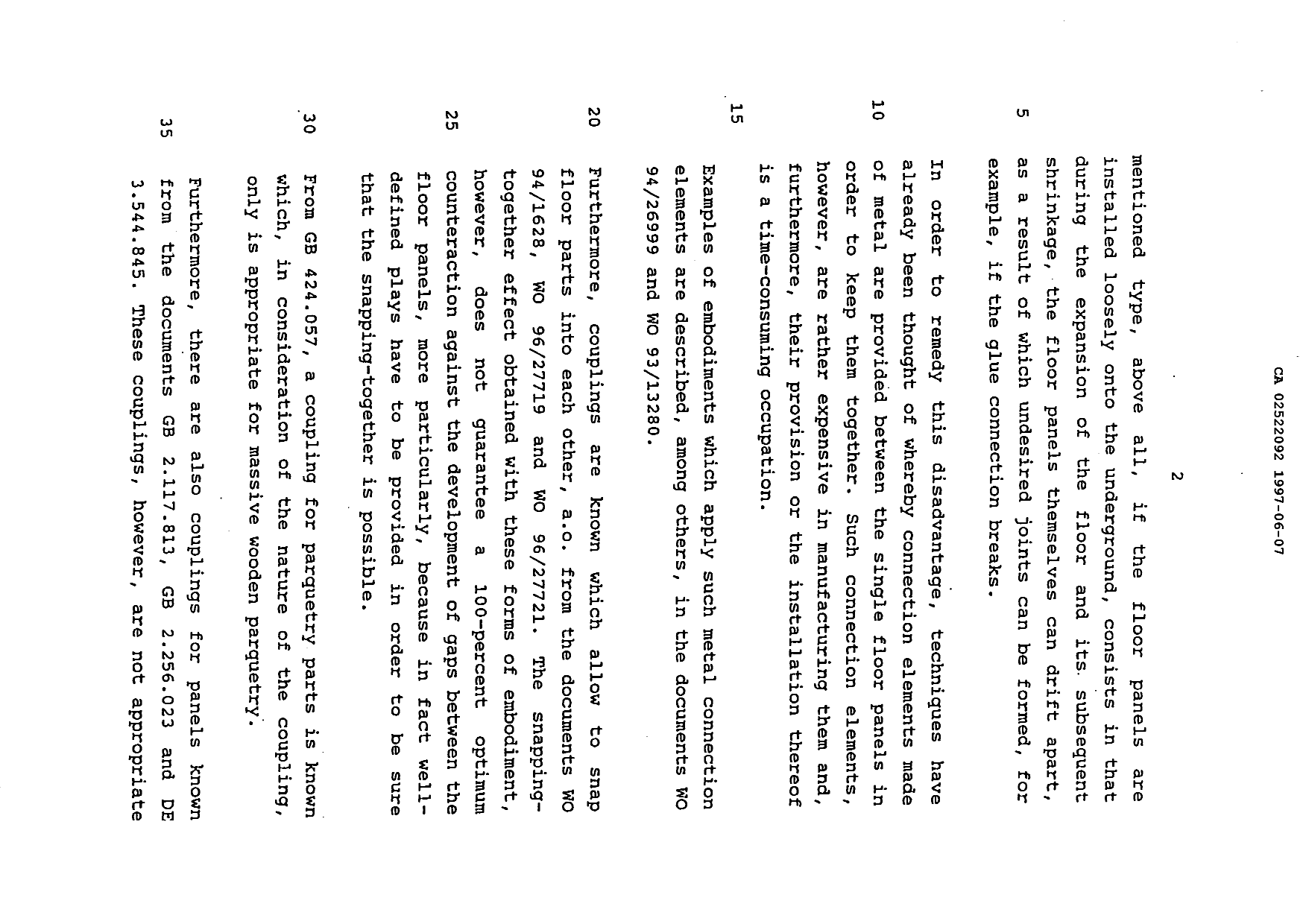 Canadian Patent Document 2522092. Description 19961207. Image 2 of 31