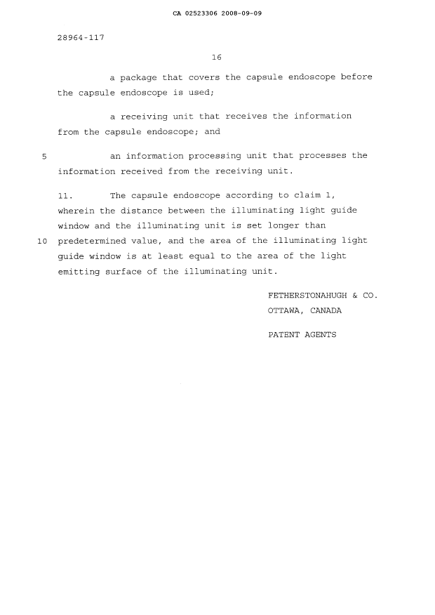 Canadian Patent Document 2523306. Prosecution-Amendment 20080909. Image 8 of 8