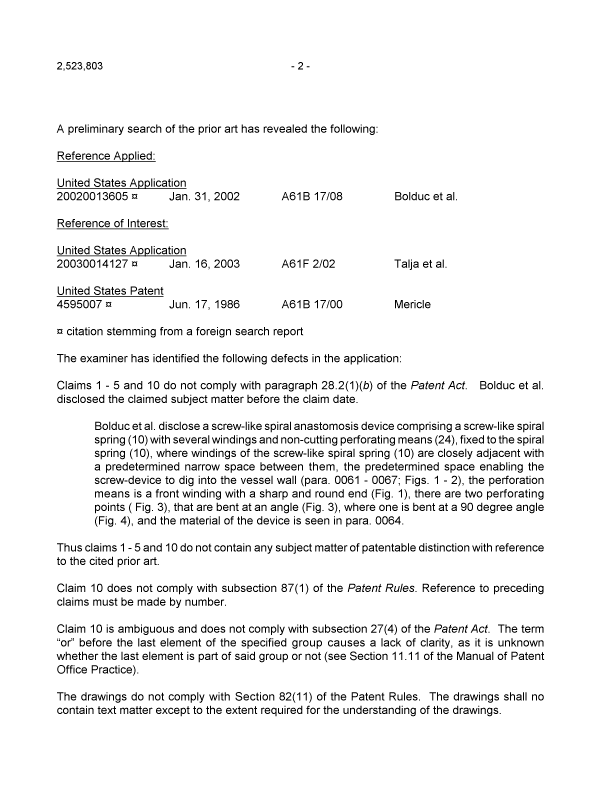 Canadian Patent Document 2523803. Prosecution-Amendment 20071205. Image 2 of 3