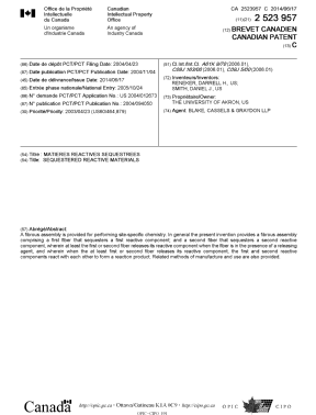 Canadian Patent Document 2523957. Cover Page 20140527. Image 1 of 1