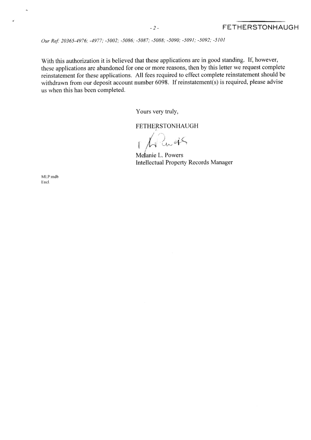 Canadian Patent Document 2524014. Correspondence 20100210. Image 2 of 3