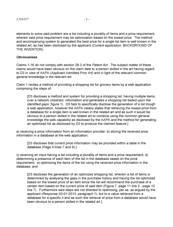 Canadian Patent Document 2524037. Prosecution-Amendment 20130415. Image 2 of 3