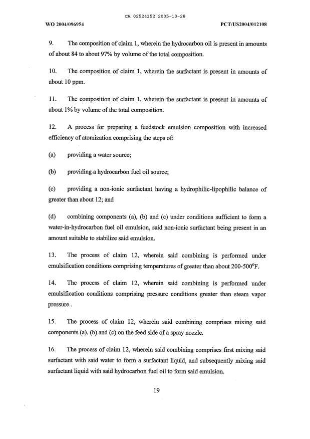 Document de brevet canadien 2524152. Revendications 20051028. Image 2 de 3