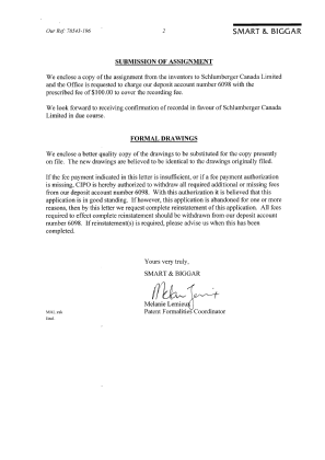 Document de brevet canadien 2524420. Cession 20060127. Image 2 de 11