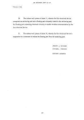 Document de brevet canadien 2524420. Revendications 20061214. Image 5 de 5