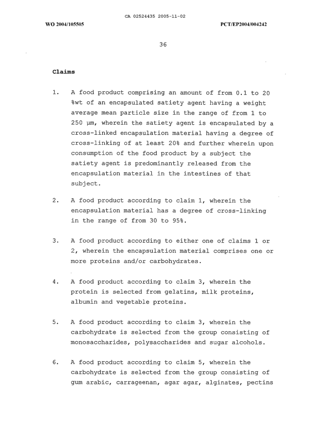 Document de brevet canadien 2524435. Revendications 20051102. Image 1 de 2