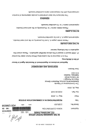 Canadian Patent Document 2525031. Prosecution-Amendment 20081226. Image 1 of 11