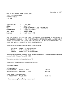 Document de brevet canadien 2525036. Poursuite-Amendment 20071114. Image 1 de 5