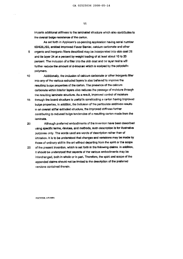 Document de brevet canadien 2525036. Description 20100122. Image 11 de 11