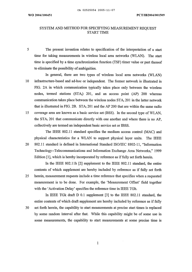 Canadian Patent Document 2525054. Description 20051107. Image 1 of 10