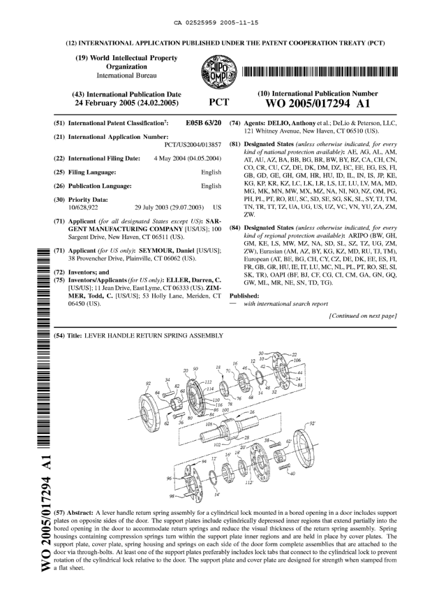 Canadian Patent Document 2525959. Abstract 20051115. Image 1 of 2