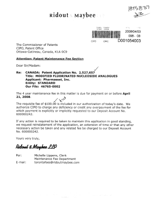Document de brevet canadien 2527657. Taxes 20071203. Image 1 de 1