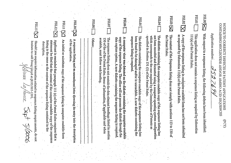 Document de brevet canadien 2527694. Poursuite-Amendment 20060905. Image 1 de 1