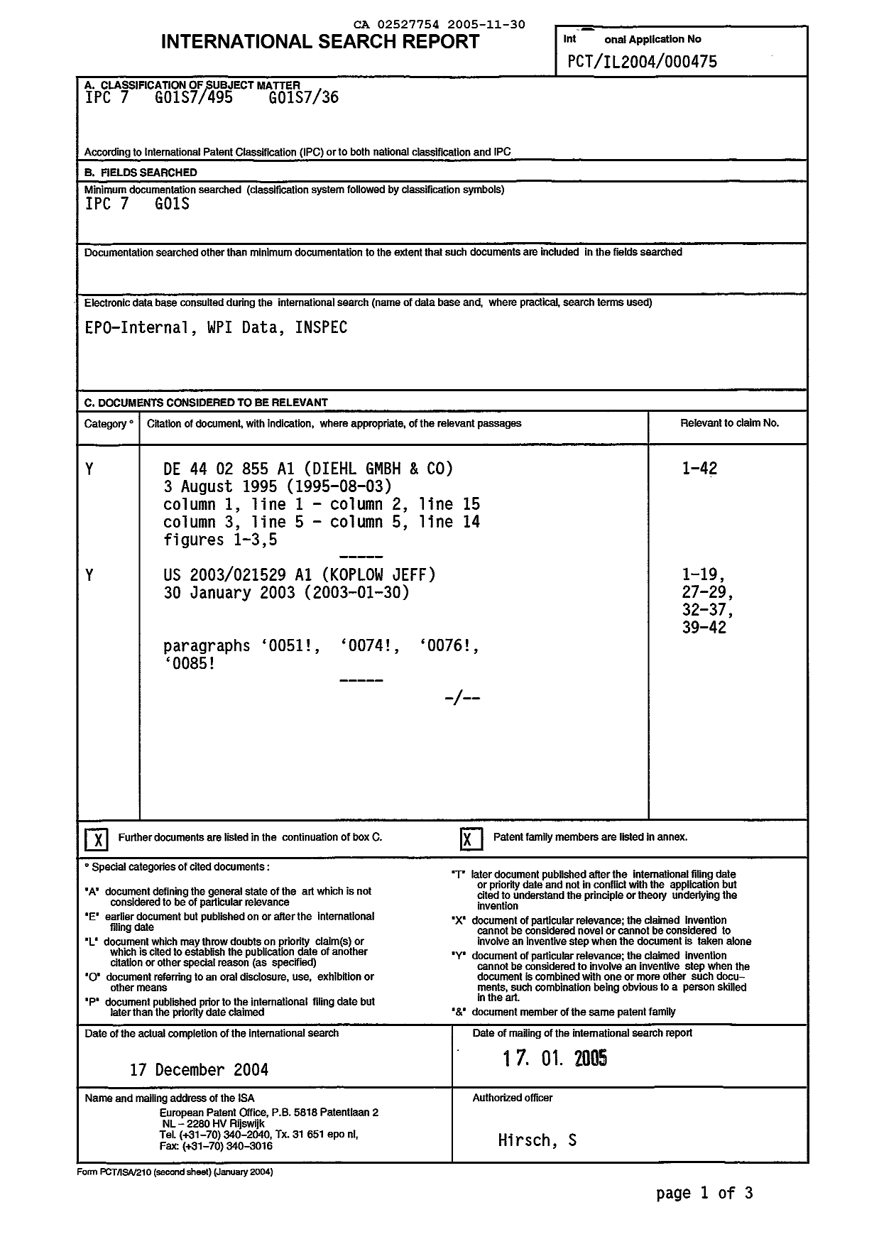 Document de brevet canadien 2527754. PCT 20041230. Image 2 de 13