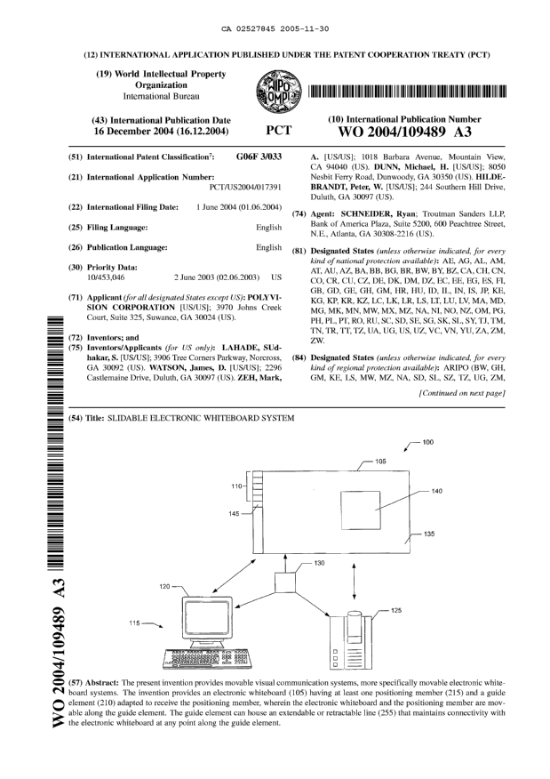 Canadian Patent Document 2527845. Abstract 20041230. Image 1 of 2
