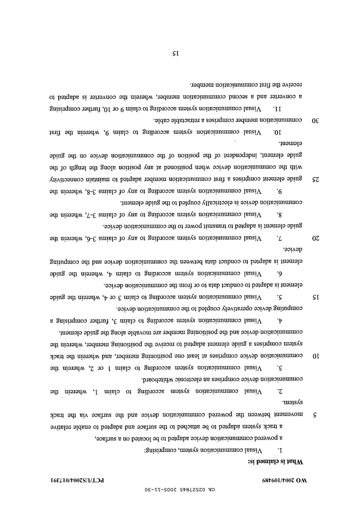 Document de brevet canadien 2527845. Revendications 20041230. Image 1 de 2