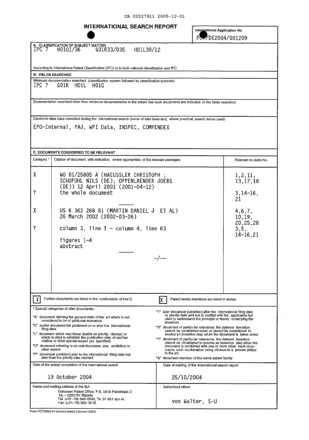 Canadian Patent Document 2527911. PCT 20051201. Image 2 of 6