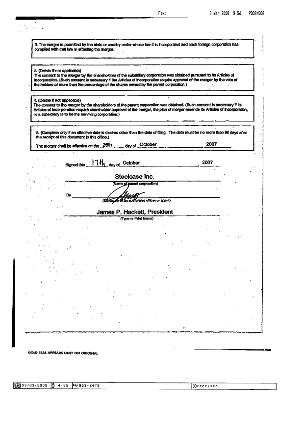 Document de brevet canadien 2528041. Cession 20080303. Image 8 de 8