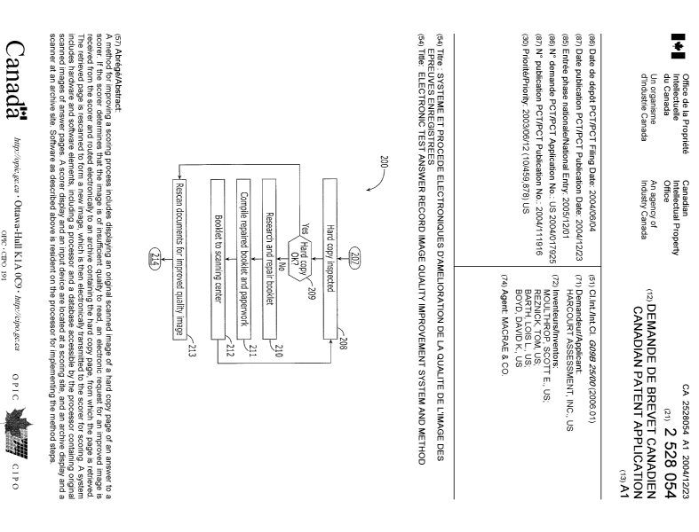 Document de brevet canadien 2528054. Page couverture 20060210. Image 1 de 1