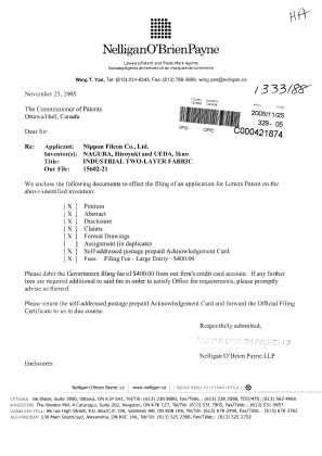 Document de brevet canadien 2528209. Cession 20051125. Image 1 de 3