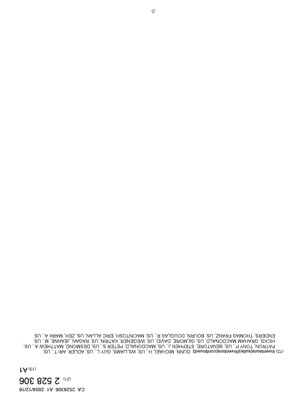 Document de brevet canadien 2528306. Page couverture 20051207. Image 2 de 2