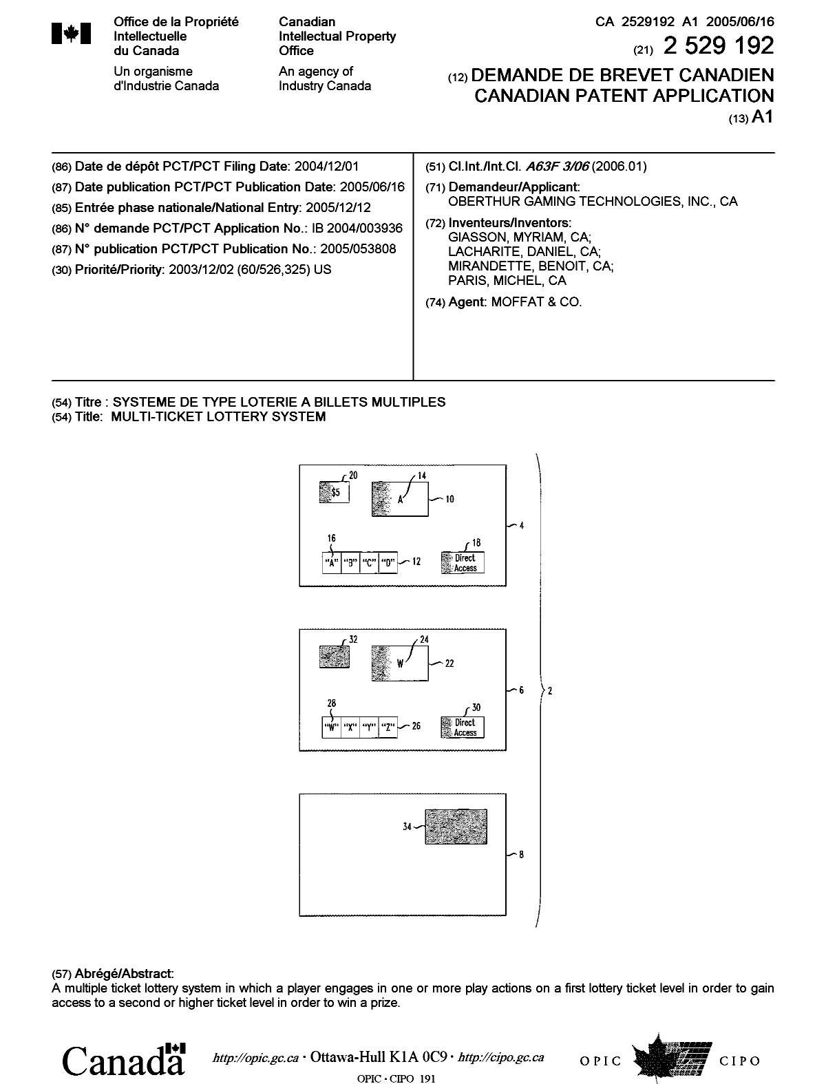 Document de brevet canadien 2529192. Page couverture 20060215. Image 1 de 1